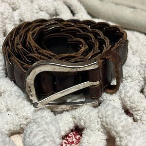 Genuine leather brown belt. Size medium